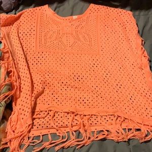 Peachy poncho top